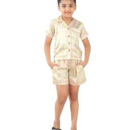 Tiny Girl Yellow Barbie Printed Night Suit image 2