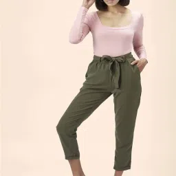 Honey by Pantaloons Green High Rise Pants image 4