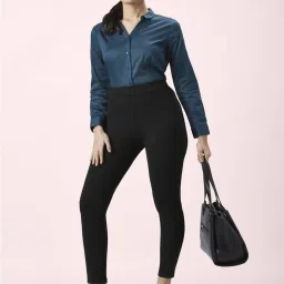 Annabelle by Pantaloons Blue Cotton Shirt image 4