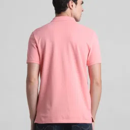 Jack & Jones Flamingo Pink Slim Fit Polo T-Shirt image 2