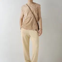 Bewakoof Men's Brown Oversized Joggers image 5