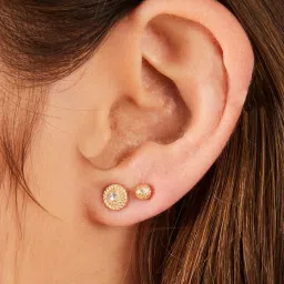 Accessorize London Moon Gem Stud Earrings for Women - Set of 3 image 2