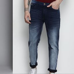 The Indian Garage Co Men Slim Fit Heavy Fade Stretchable Jeans-picture-26