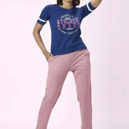 Ajile by Pantaloons Navy Cotton Graphic Print T-Shirt image 4