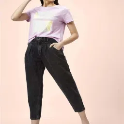 People by Pantaloons Black Cotton Mid Rise Jeans image 4