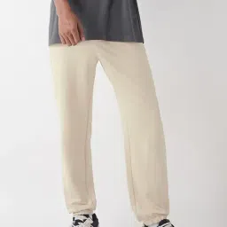 Bewakoof Men's Beige Oversized Joggers-picture-40