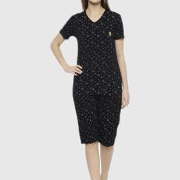 Vimal Jonney Black Graphic Print Pajama Set-picture-34