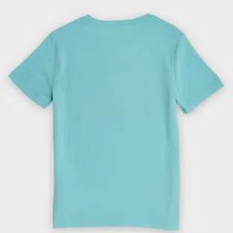 Tommy Hilfiger Kids Blue Cotton Regular Fit Printed T-Shirt image 2