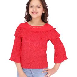 Cutecumber Kids Red Printed Top-picture-30