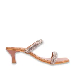 Shoetopia Women's Beige Casual Stilettos image 2