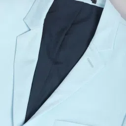 AD by Arvind Light Blue Slim Fit Notch Lapel Blazer image 4