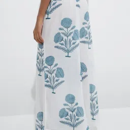 Zuba by Westside White Mughal Butta Pattern Palazzos image 2