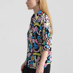 Only Multicolor Viscose Printed Shirt image 4