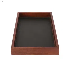 VarEesha Black & Brown Mahogany Wood Rectangular Tray image 4