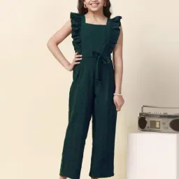 Fashion Dream Girls Green Solid Jumpsuit-image-38