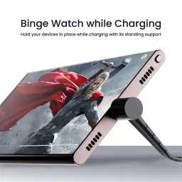 Ambrane ABSC-15, Type C Standing Cable, 3A Fast Charging, 480 Mbps Data Sync 1.5m (Black) image 4