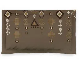 DDecor Brown Cotton 150 TC Single Size Bedsheet With Pillow Cover image 4