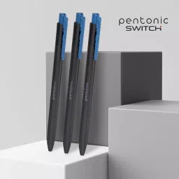 Pentonic Switch 0.7 mm Blue Ink Ball Pen for Student & Professional (Pack of 10 Pcs) image 2