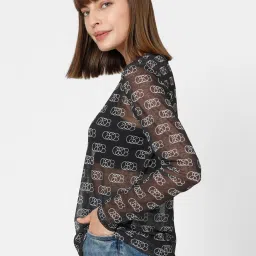 Vero Moda Black & White Printed Top image 4