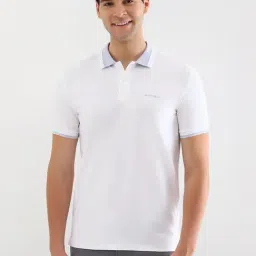 Allen Solly White Cotton Regular Fit Polo T-Shirt-image-43