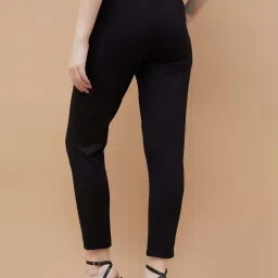 Code By Lifestyle Black Regular Fit Trousers image 2