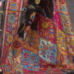 Saree Mall Black Woven Saree With Unstitched Blouse image 4