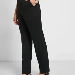 Annabelle by Pantaloons Jet Black Casual Trousers image 3