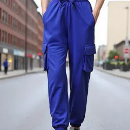 Bewakoof Blue Relaxed Fit Joggers-image-61