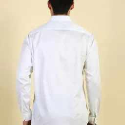 Allen Solly White Cotton Slim Fit Printed Shirt image 2