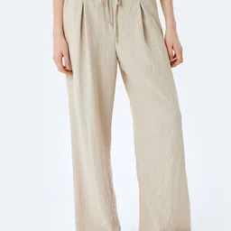 Koton Women Straight Fit Pleated Trousers-image-26