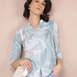 Crimsoune Club Blue Printed Shirt-image-27