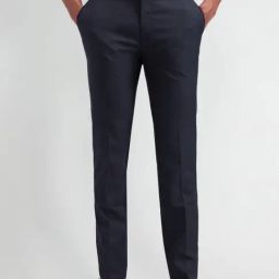 Arrow New York Navy Slim Fit Texture Trousers-picture-19