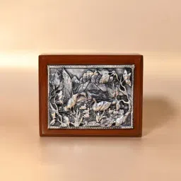 Touch925 Pure 999 Silver Motif Dry Fruits Box-image-87