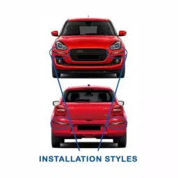 Carsonia Black Rubber Bumper Guard for Toyota Glanza V (Pack of 4) image 3