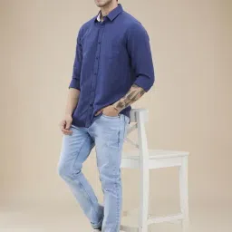 Being Human Blue Cotton Slim Fit Solid Jeans image 5