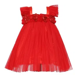 Pink Wings Net Fit & Flare Dress-picture-27