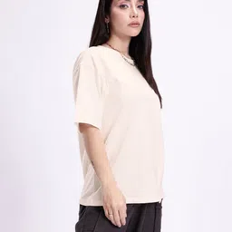 Kook N Keech Drop-Shoulder Sleeves Oversized Pure Cotton T-shirt image 3