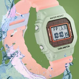 CARLINGTON Unisex Kids Dial & Straps Digital Multi Function Watch Junior 718 Green image 4