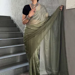 KALINI Ombre Pure Chiffon Ready to Wear Saree image 2