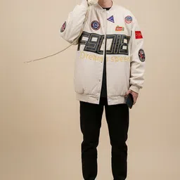 Mast & Harbour Men Brand Logo Bomber with Patchwork Jacket-picture-28