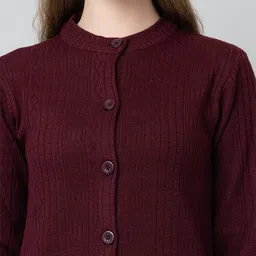Hifzaa Women Woollen Cardigan image 3
