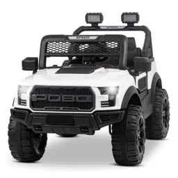 Srecap Pobo Battery Operated Jeep for Kids Ride on Toy Kids - White-picture-12