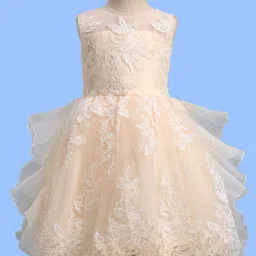 Mark & Mia Woven Sleeveless Party Dress With Floral Embroidery & Ruffle Detailing - Yellow-picture-34