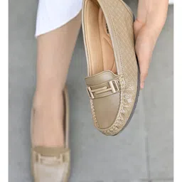 Shoetopia Metal Applique Detailed Loafers - Olive Green-picture-25