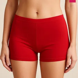 HIRRUX Women Pack of 2 Slim Fit Mid-Rise Cotton Above Knee Sports Shorts-picture-35