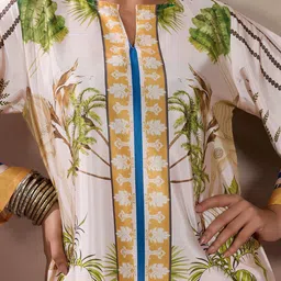 LABEL AARNA Women Palmscape Silk Crepe with Digital Print Co-ord Set image 2