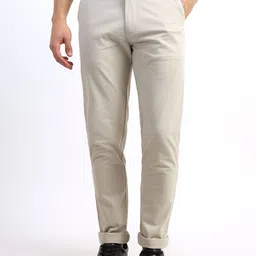 Plounge Men Slim Fit Mid-Rise Trousers-image-1