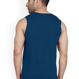 SLOWLORIS Pack Of 2 Printed Round Neck Cotton Gym Vests image 5