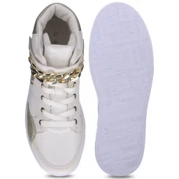 Bagatt Women's Blu Off White Ankle High Sneakers image 4