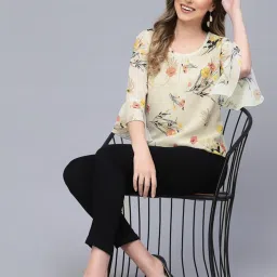 SELVIA Multicolor Floral Print Top image 4